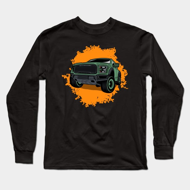 Ford Raptor PickUp Truck Long Sleeve T-Shirt by FungibleDesign